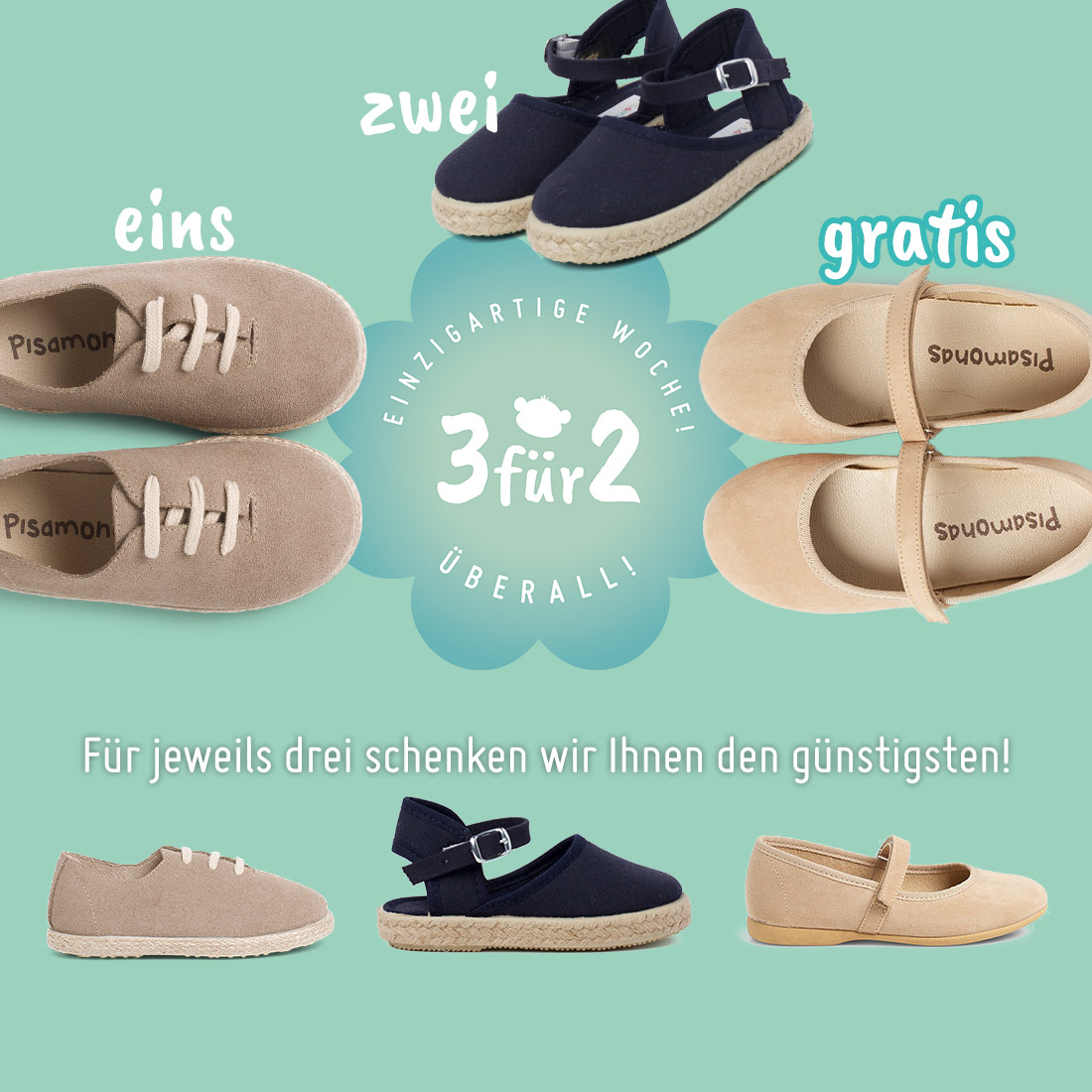 3-FÜR-2-AKTION AUF ALLES!!